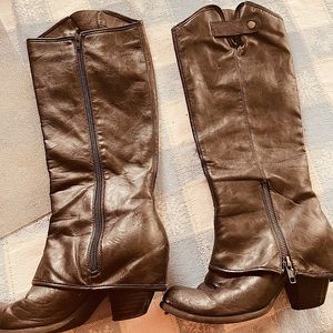 Fergalicious Faux Leather Heeled Boots